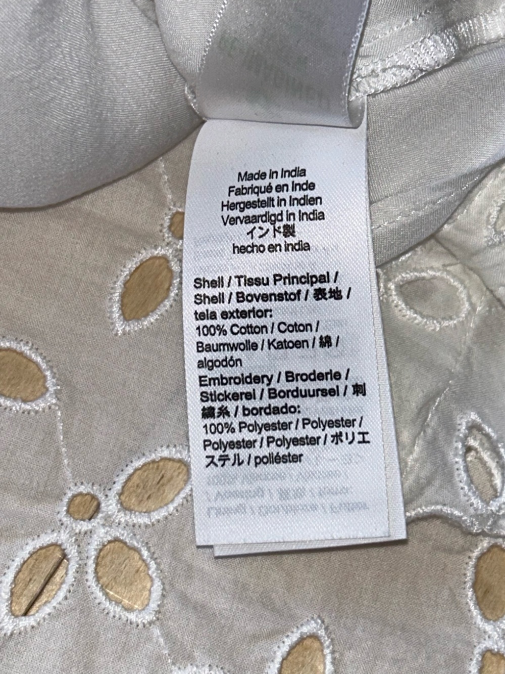 J. Crew Spring Garden Button Up Collar Top Eyelet White Puff Sleeves Size 4 NWOT - Picture 14 of 16